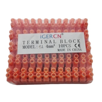High-Quality iGERCN Red Plastic Wire Connector with PA Material: 6A U Terminal Block, 12-Way Strip for Low Voltage Equipment