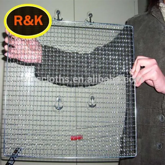 manufacturer of stainless steel wire mesh BBQ,pre-crimped barbecue stainless steel wire mesh