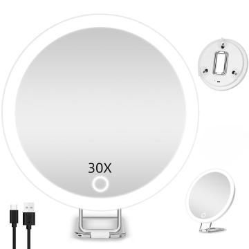 Wholesale Acrylic LED Bathroom Vanity Mirror with Charging Station and Magnifying Function