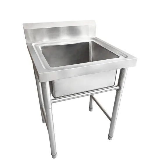 Stainless Steel Kitchen Sink with Splash Board for Restaurants: 201/304 Single Basin Kitchen Sink