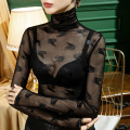 women's turtleneck lace bottoming shirt