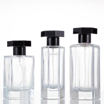 100 ml de hexágono de perfume vacío botellas de pulverización con tapa