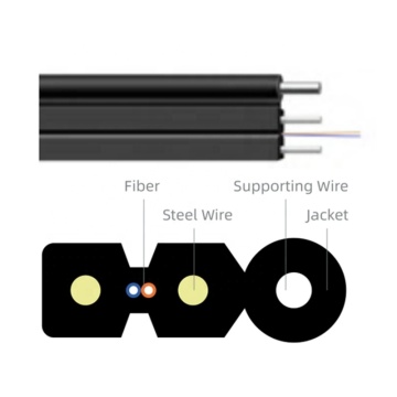 Factory Supply Fiber Optic Self-Supporting Distribution Wooden Drum Indoor Flat Drop Cable for FTTx