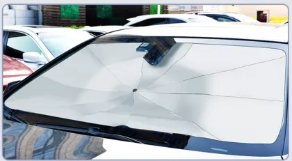 Portable Silver Glue Sunscreen Umbrella: Foldable Car Sun Shield