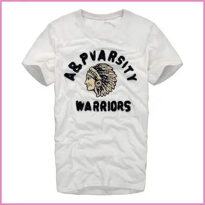 men printed and embroidered short sleeves casual T-shirt