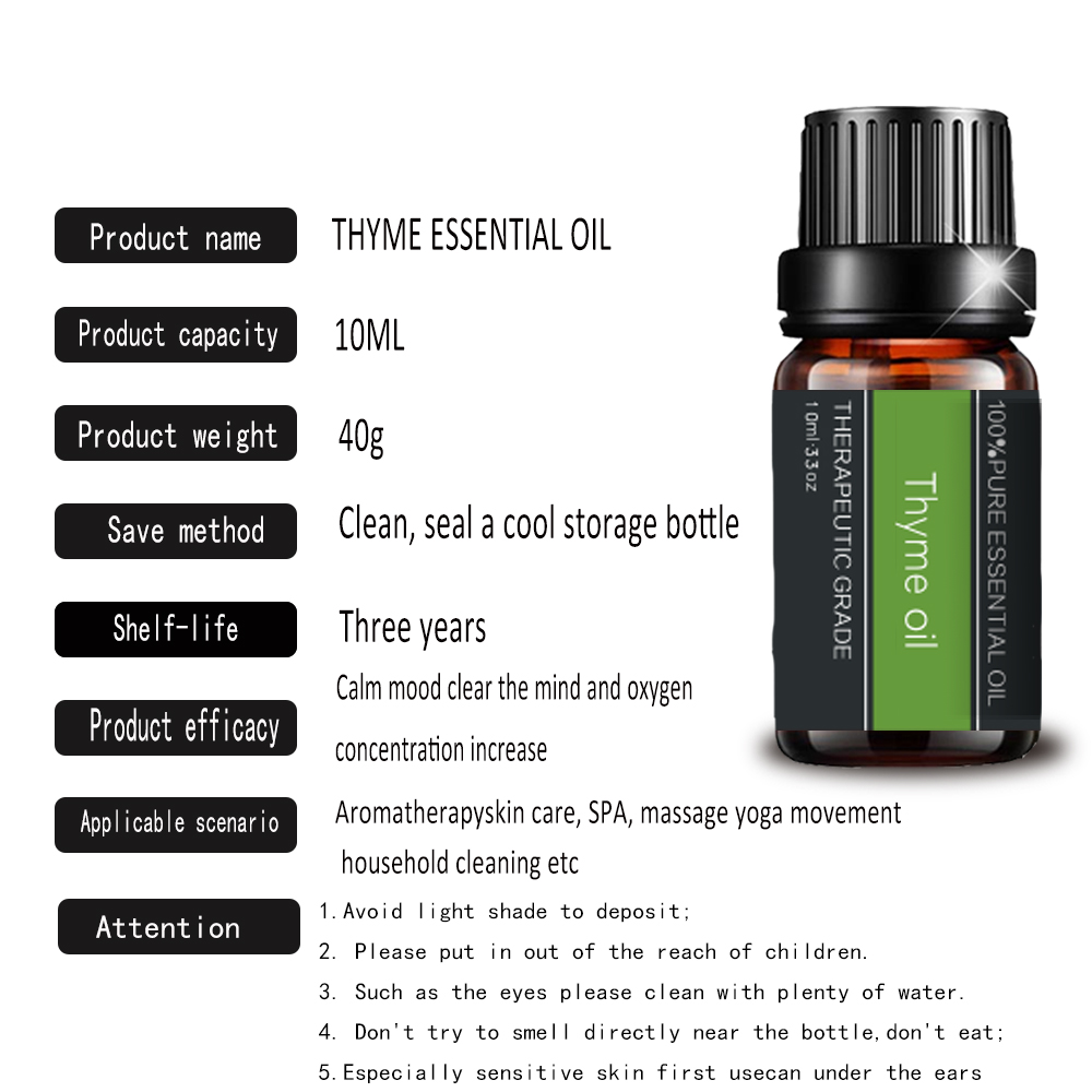 Pure Natural Thyme Essential Oil Culinary Medicinal Use