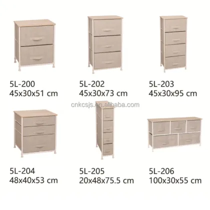 Sturdy Fabric Dresser with 4 Storage Drawers
