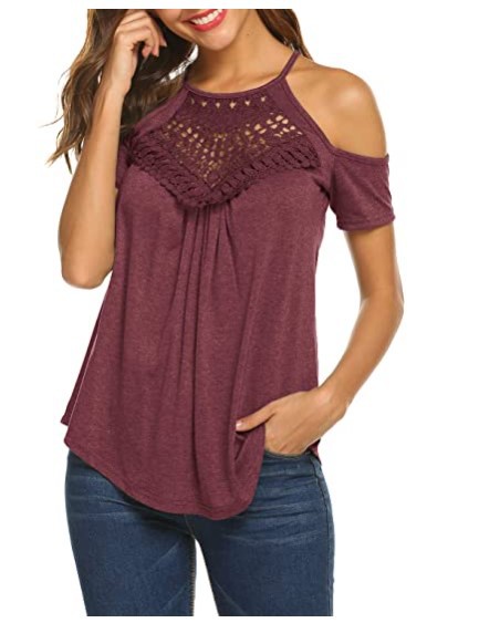 Women's Summer Sling Spaghetti Shoulder Lace Flowy