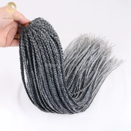 24" 22roots/pack100grams Ombre Grey Brown Blonde Burgundy Synthetic Braiding Hair Pre loop Box Braids Hair Crochet Braids