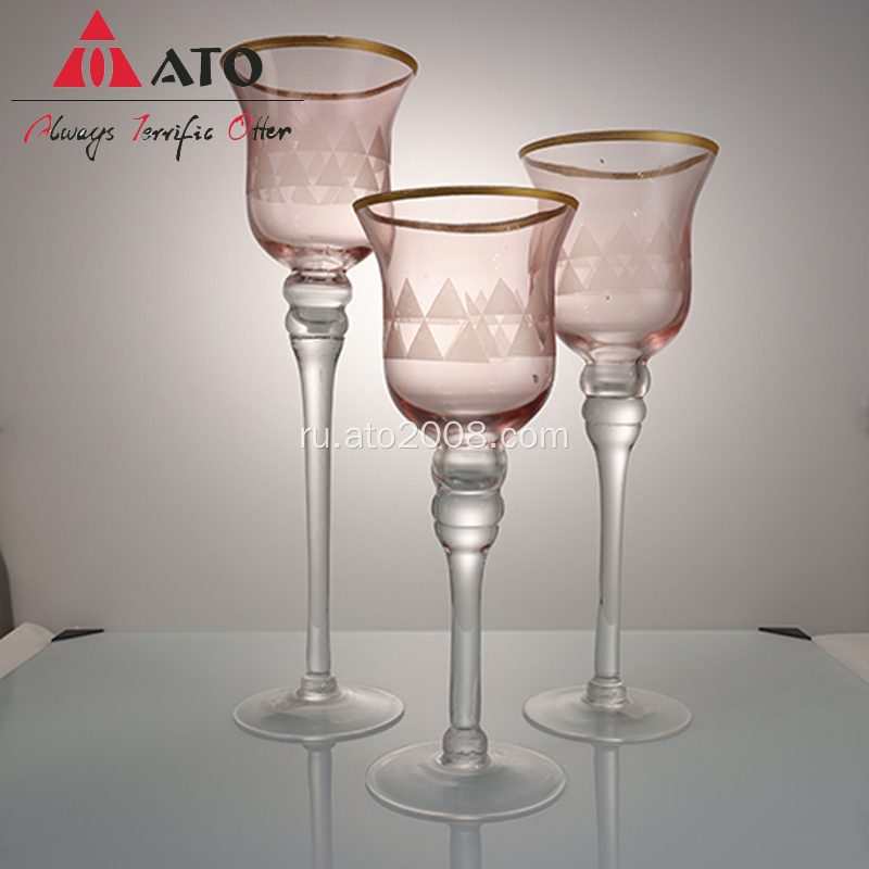 Ato Glass Candle Holder Spraying Glass Hoarder