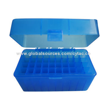 Plastic ammo case for rifle, shotgun bullets