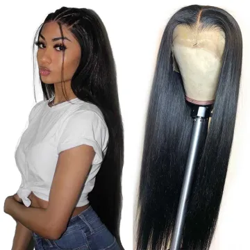 Wholesale 150% 180% Hd Invisible Swiss Lace Front Wig Brazilian Human Hair,100% Virgin Brazilian Human Hair Lace Front Wigs