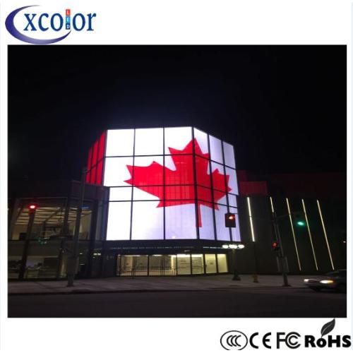 P3.91 Video Wall Outdoor Transparent Glass Screen Display