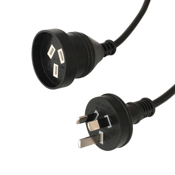 SAA Certified 10A 250V Australian Standard Extension Cable with Three Pin Plug and Multiple Sockets