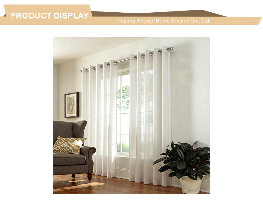 Minimal striped airy light filtering curtain