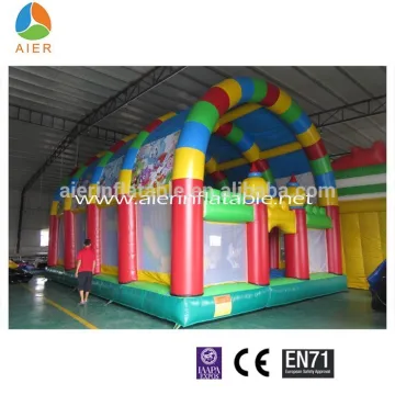 Colorful playground,inflatable bouncy fun city,giant jumping house