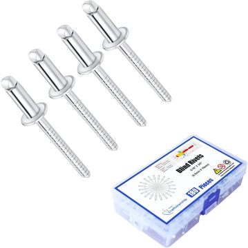 4.8x12mm aluminium dan rivet buta keluli: rivet pop untuk pelbagai aplikasi