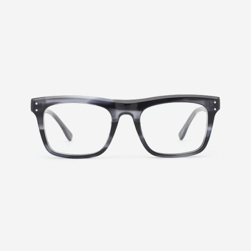 Square Bevel edging Acetate Men's Optical Frames