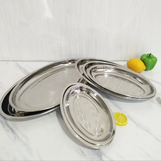 High Quality Stainless Steel Oval Shape Service Plate