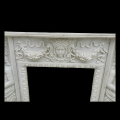 Neoclassical Floral Grandeur Marble Fireplace