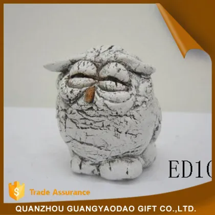 Miniature two innocent sleeping owls wedding decoration table decoration
