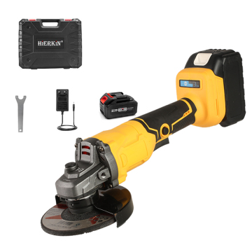 125MM 21V Brushless Cordless Angle Grinder: High-Power Cutting and Grinding Machine with 3 Gears and 2 Batteries