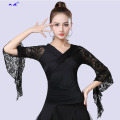 women's bell sleeve dance clothes top