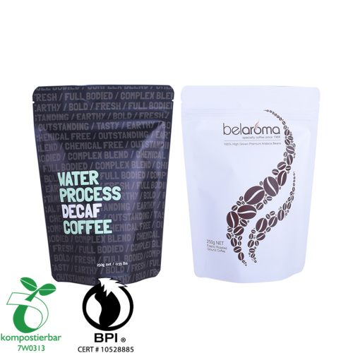 Kertas Biodegradable Black Coffee Packaging Doypack dengan logo