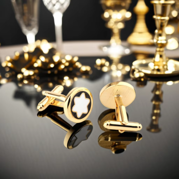 Wholesale Rose Gold Tuxedo Shirt Cufflinks Set Metal Tie Clip Accessories Men's Weddings Parties Engagements Anniversaries Gifts