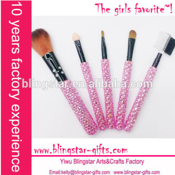 hot selling hot pink bling rhinestone makeup brush
