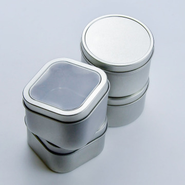 Round Square Empty Metal Candle Travel Tins
