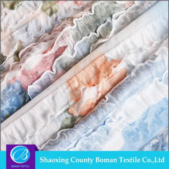 Textile fabric supplier High quality Elegant Printed 100 polyester crepe fabric