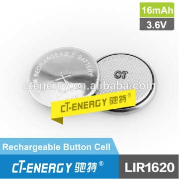 3.6V Flat Li-ion Battery LIR1620 Rechargeable