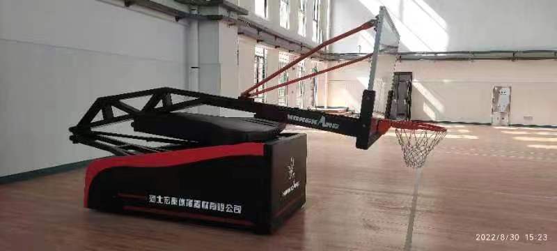 electric-hydraulic basketball hoop stand