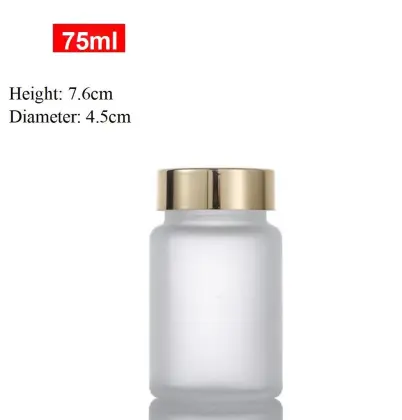 Anti-Slip Glass Health Bottle for Drug Packaging