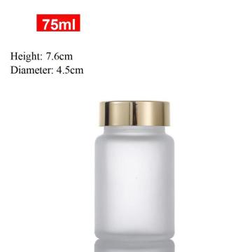 White Screw Cap Glass Bottle for Health Tablets