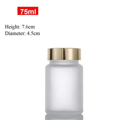 White Screw Cap Glass Bottle for Health Tablets
