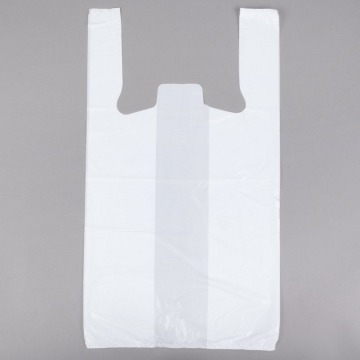 T-Shirt Shopping Bags in White with Printing Carrier Bags