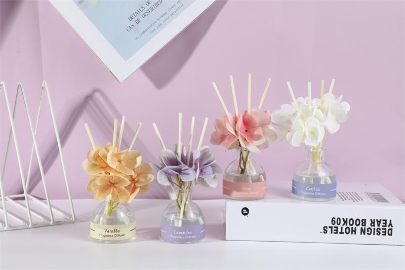 50 ml Semicircle Glass Bottle Flower Reed Diffuser