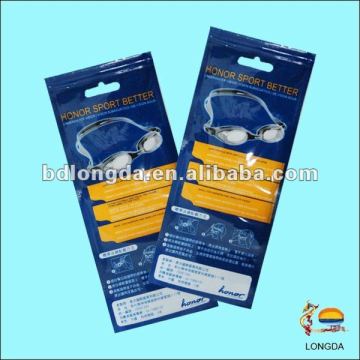 Plastic reclosable zipper bags with euro slot