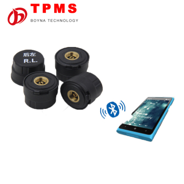 Bluetooth BLE 4.0 TPMS Car Tire Tyre Pressure Monitoring System Alarm Warning Water Proof WIth External installed
