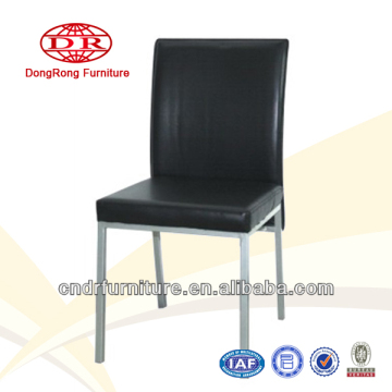 black PVC dining chair