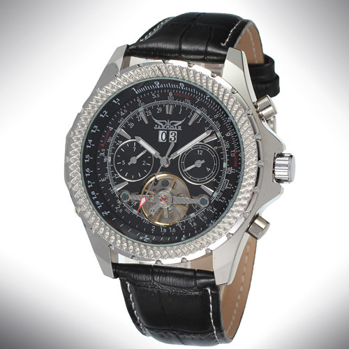 Mineral Glass Tourbillon Mens Wrist Watch OEM