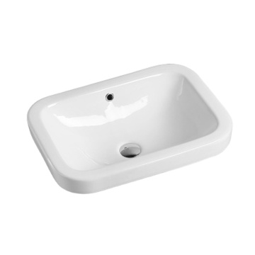 Bagno sanitario in ceramica bagno rettangolare tavolo da tavolo top con overflow