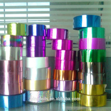 Metallic foil for PVC leather used on tablecloth heat transfer film high quality free swatch