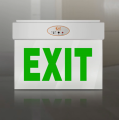 ABS exit sign for evacuation door