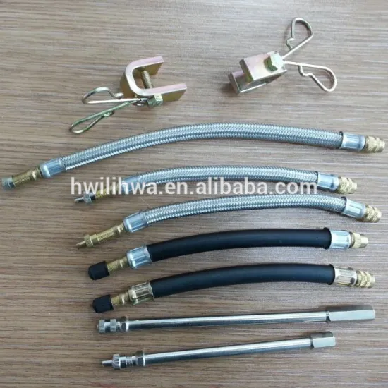 Rubber , brass, plastic valve extensions with extension holder