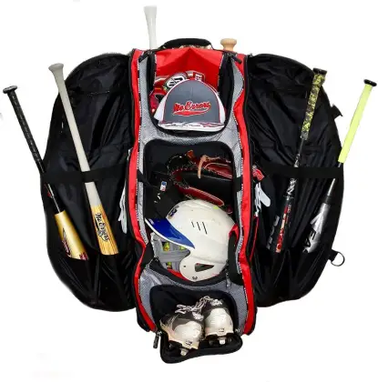 Professional Youth Baseball and Softball Gear Bag: Holds 4 Bats & All Necessary Equipment