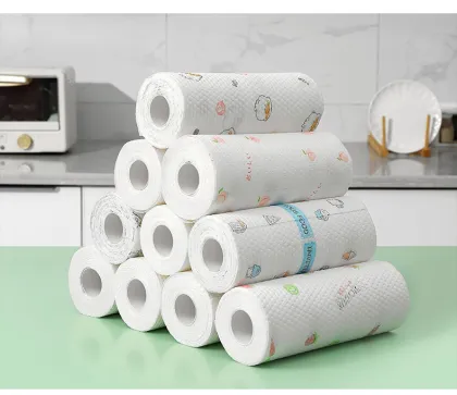 Rolled rag dishwashing cloth kitchen cleaning non-woven rag