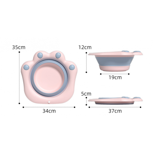 Folding baby basin paw shape